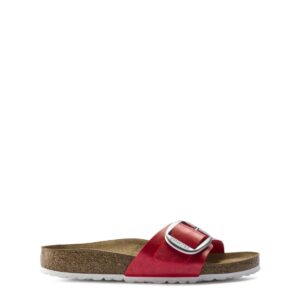 klapki marki birkenstock model madrid_big-buckle kolor czerwony. obuwie damskie. sezon: wiosna/lato