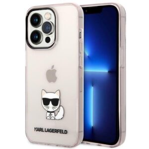 karl lagerfeld klhcp14lcttri iphone 14 pro 6,1" hardcase różowy/pink transparent choupette body
