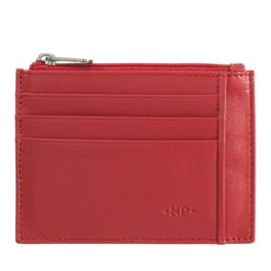 nuvola pelle slim credit card holder for men in leather document zipper pouch with coin purse