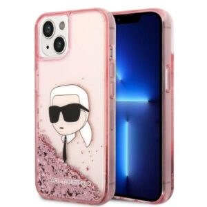 karl lagerfeld klhcp14mlnkhcp iphone 14 plus 6,7" różowy/pink hardcase glitter karl head