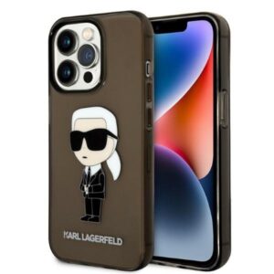 karl lagerfeld klhcp14lhniktck iphone 14 pro 6,1" czarny/black hardcase ikonik karl lagerfeld