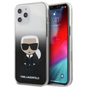 karl lagerfeld klhcp12ltrdfkbk iphone 12 pro max 6,7" czarny/black hardcase gradient ikonik karl