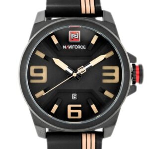 zegarek męski naviforce - nf9098 (zn045c) - black/beige