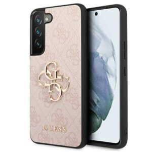 guess guhcs22s4gmgpi s901 s22 różowy/pink hardcase 4g big metal logo