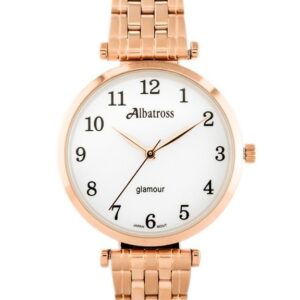 zegarek damski albatross glamour abbb97 (za537c) rose gold/white