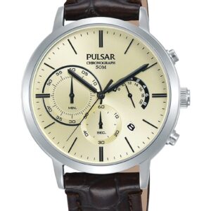 zegarek marki pulsar model pt399 kolor brązowy. akcesoria męskie. sezon: cały rok