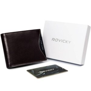 skórzany męski portfel rovicky 1567-03-bor rfid