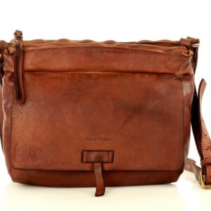 marco mazzini torebka skórzana messenger retro bag brąz camel