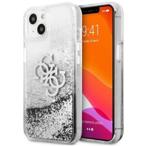 guess guhcp13slg4gsi iphone 13 mini 5,4" srebrny/silver hardcase 4g big liquid glitter