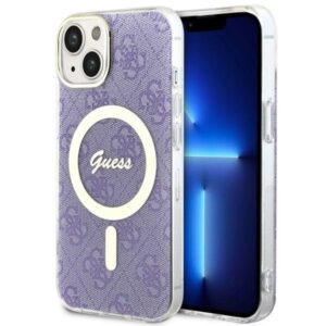 guess guhmp14mh4stu iphone 14 plus 6.7" purpurowy/purple hardcase 4g magsafe