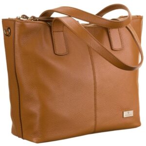 skórzany shopper z paskiem na ramię — peterson