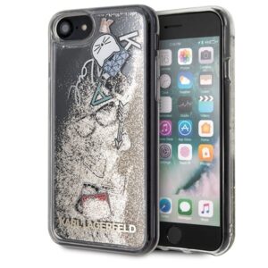 karl lagerfeld klhci8ksicgo iphone 7/8 se 2020 / se 2022 złoty/gold hard case iconic liquid glitter