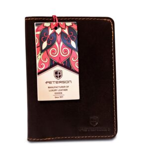 eleganckie etui na dokumenty ze skóry naturalnej — peterson