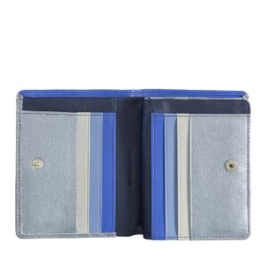 dudu rfid wallet for women genuine leather small ladies purse bifold zipper coin pocket and 7 card slots