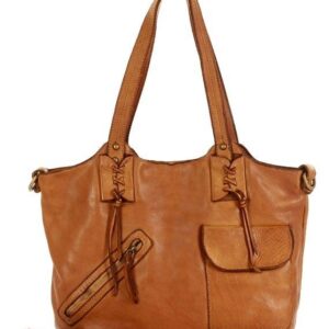 marco mazzini oryginalna torebka na ramię shopper w stylu boho skóra naturalna brąz camel