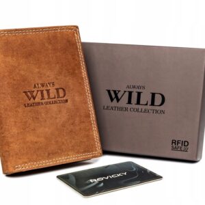 skórzany męski portfel wild n4-p-chm rfid