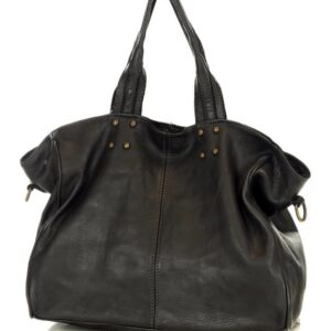 marco mazzini torebka designerska shopper bag vera pelle skóra czarny
