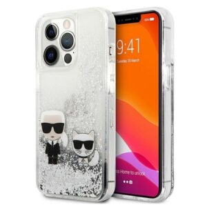 karl lagerfeld klhcp13lgkcs 13 pro / 13 6,1" srebrny/silver hardcase liquid glitter karl&choupette