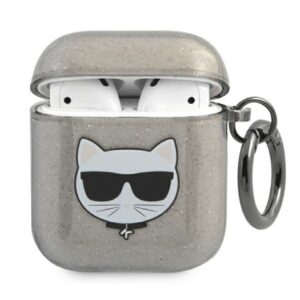 karl lagerfeld kla2uchgk airpods cover czarny/black glitter choupette