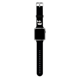karl lagerfeld pasek klawmslkk apple watch 38/40/41mm czarny/black strap silicone karl heads