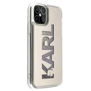 karl lagerfeld klhcp12lklmlgr iphone 12 pro max 6,7" srebrny/silver hardcase mirror liquid glitter karl