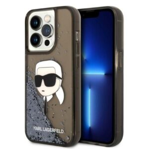 karl lagerfeld klhcp14llnkhck iphone 14 pro 6,1" czarny/black hardcase glitter nft karl head