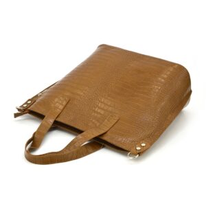 piękna duża torebka skórzana modny shopper bag