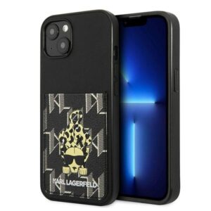 karl lagerfeld klhcp13mcancnk iphone 13 6,1" hardcase czarny/black karlimals cardslot