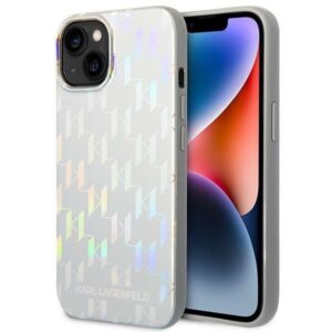 karl lagerfeld klhcp14slgmmsv3 iphone 14 6,1" hardcase srebrny/silver monogram iridescent