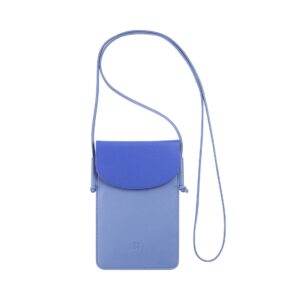 dudu necklace leather wallet for smartphone do 6,7 cala, slim mobile phone holder with adjustable strap and snap closure
