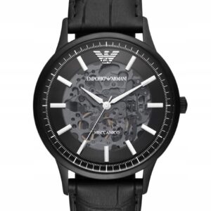 zegarek męski emporio armani skeleton automatic ar60042 (zi055c)