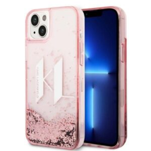 karl lagerfeld klhcp14mlbklcp iphone 14 plus 6,7" różowy/pink hardcase liquid glitter big kl