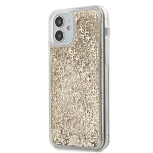 guess guhcp12slg4gslg iphone 12 mini 5,4" złoty/gold hardcase 4g liquid glitter