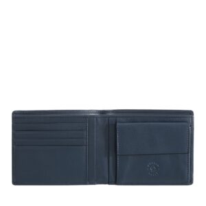 nuvola pelle slim mens wallet bifold in genuine nappa leather z kieszenią na monety i slotami na karty kredytowe