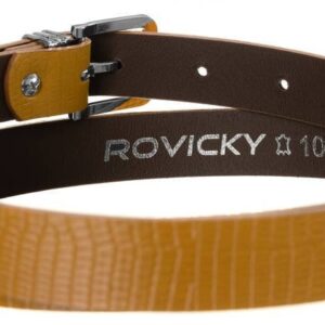 oryginalny, skórzany pasek damski, wzór skóry węża — rovicky
