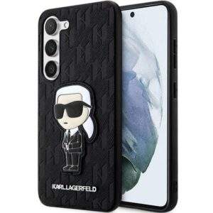 karl lagerfeld klhcs23msaklhkpk s23+ s916 hardcase czarny/black saffiano monogram ikonik
