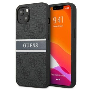 guess guhcp13m4gdgr iphone 13 6,1" szary/grey hardcase 4g stripe