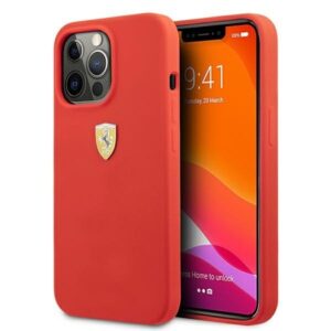 ferrari fessihcp13xre iphone 13 pro max 6,7" czerwony/red hardcase silicone