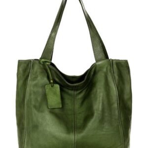 marco mazzini torebka miejski shopper bag skóra naturalna handmade zielony