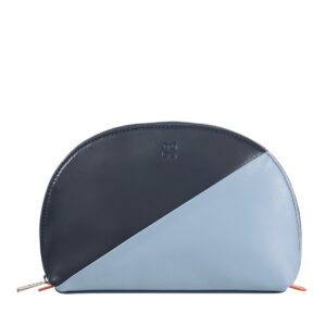 dudu makeup cosmetic bag pochette in leather multicolor travel pouch with zipper