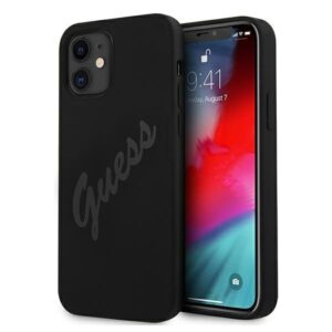 guess guhcp12slsvsbk iphone 12 mini 5,4" czarny/black hardcase script vintage