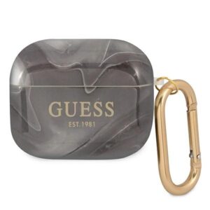 guess gua3unmk airpods 3 cover czarny/black marble collection