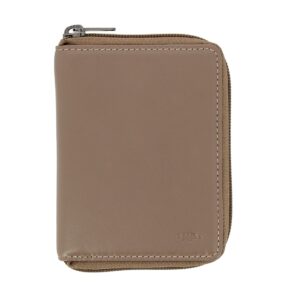 nuvola pelle mens zip wallet in real leather nappa external zipped around purse with coin pocket