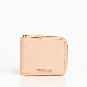 portfel marki trussardi model 76w00026 2y000024 kolor różowy. akcesoria damskie. sezon:
