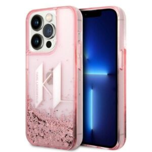 karl lagerfeld klhcp14llbklcp iphone 14 pro 6,1" różowy/pink hardcase liquid glitter big kl
