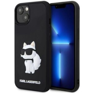 karl lagerfeld klhcp14s3drkhnk iphone 14 6.1" czarny/black hardcase rubber choupette 3d