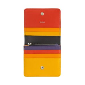 dudu ladies card purse small wallets for women in genuine leather colored 8 card slots inner zipper coin pocket