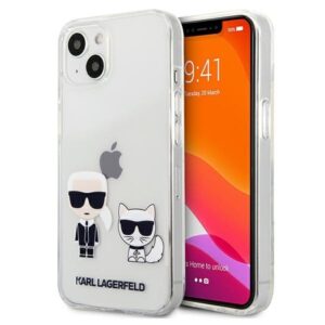 karl lagerfeld klhcp13mcktr iphone 13 6,1" hardcase transparent karl & choupette