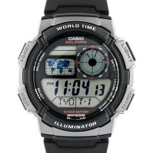 zegarek męski casio ae-1000w 1bvdf (zd073g) - world time