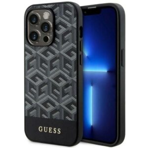 guess guhmp14xhgcfsek iphone 14 pro max 6.7" czarny/black hardcase gcube stripes magsafe